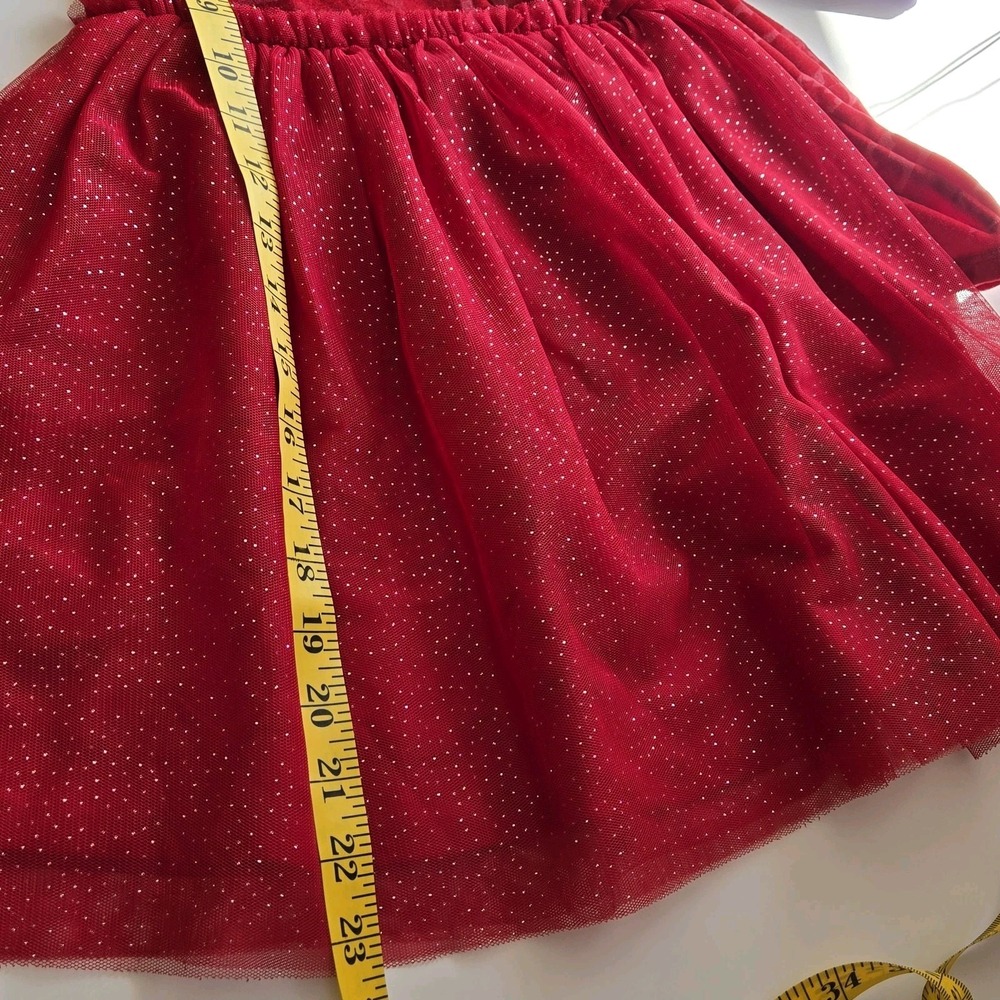 Disney Jumping Beans Mickey Minnie Velour Red Tutu Dress Girl's Size 4 Christmas - Picture 6 of 6